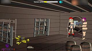 3D animated pirate-themed porn with big-boobed women and BDSM anal sex