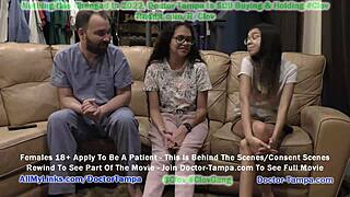 Big tits Latina gets gyno exam with student doctor