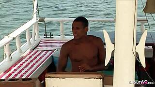 Beautiful Brazilian girl gets rough anal sex on a boat trip
