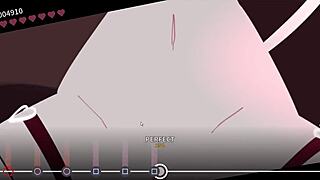 Meow Skulls' Spanish gameplay with a perfect score in Beatbanger