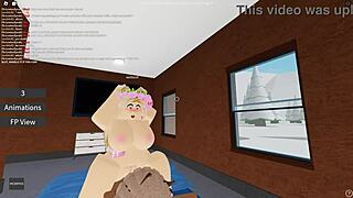 Big black cock penetrates a slut in Roblox porn