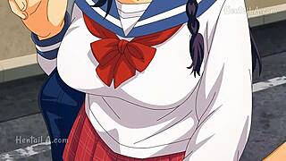 Beautiful anime classmate falls in love and goes beyond the limit in this animated hentai
