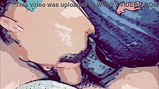 Gay animation featuring a big cock and oral sex