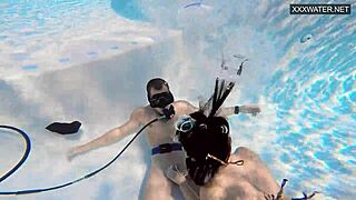 An orgy with my ex girlfriend Eva Sasalka in the pool