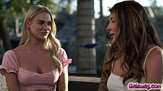 Adria Rae and Emma Hix in hot lesbian scene