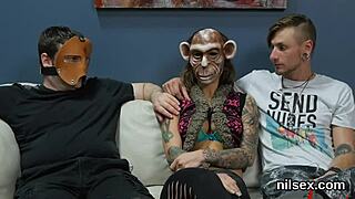 Randy sweetie receives uninhibited anal treatment in BDSM asylum