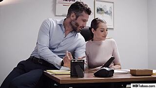 Office worker has secret affair with boss and gets caught by the secretary