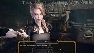 Exploring the castle view with a sexy curvy girl
