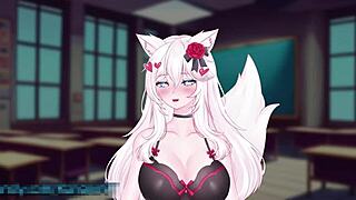 Squirt and cumshots in public with curvy Vtuber Kanakovt