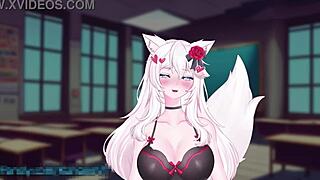 Squirt and cumshots in public with curvy Vtuber Kanakovt