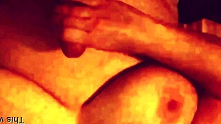 Asian wife's big natural tits filled with cum compilation