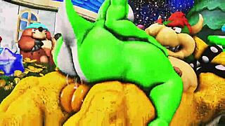 Furry orgy with gay sex and blowjobs in animated video