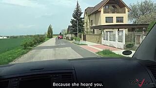 Public whore gets smashed in van after car pickup