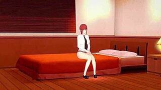 See through hentai with chained Makima in free POV