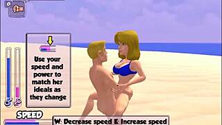 3D porn movie with a holiday theme - A wife and a whore having a threesome