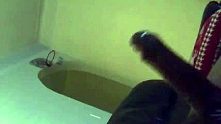 Beautiful black girl gives a very hot blowjob to a man with a big dick