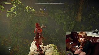 Redhead gamer girls’ accidental webcam session while they pleasure themselves with a big dildo