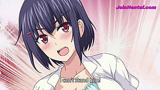 Big boobed girls blindfold a classmate for some fun with hentai subs