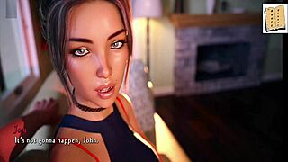 3D porn video with a brunette cowgirl on route 26