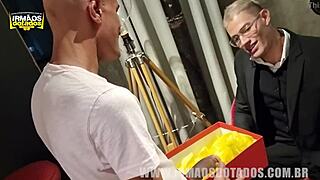 A hidden friend becomes a part of a threesome in the backstage actions