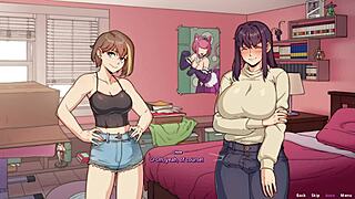 Big-boobed Futa and her sexy bestie in explicit anime