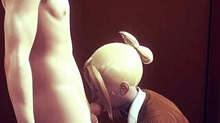 Japanese futanari anime with cumshots and blowjobs - a feast