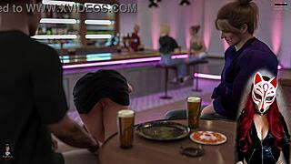 Public humiliation in a bar: A hentai style cartoon