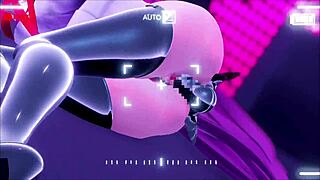Cartoon porn with aheago features a girl riding a corrupted dildo and squirting while being fucked