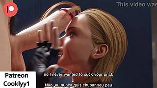 3D animated gym workout with muscular women Cammy and Chun Li