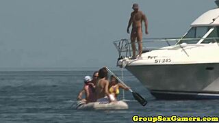 European beach sex games with cum swallowing and anal sex