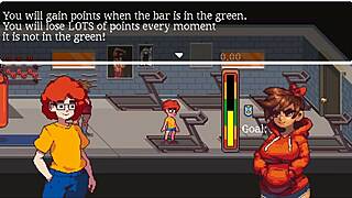 gym buddies hentai game features a muscular girl sucking cock after a sweaty training session.