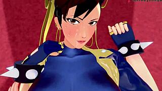 Hentai sex with Chun-li from Street Fighter in a 3D animated movie