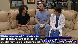 Gyno exam in hospital with latex gloves and speculum