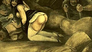 Hairy anime women in hot erotic illustrations of the past
