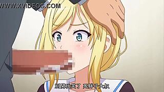 Late night alone in the anime erotica series Lehman