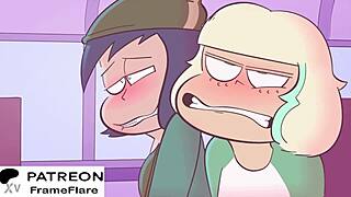 A cartoon animated video of a hentai bus accident