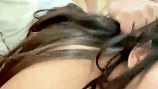 Petite brunette gets big cock in doggy style roleplay