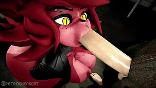 Furry Fexa at the night club, dancing and having fun