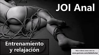 Spanish speaking slave enjoys anal pleasure for relaxation and training