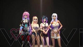 VR chat with titty-fucking and cumming on big tits