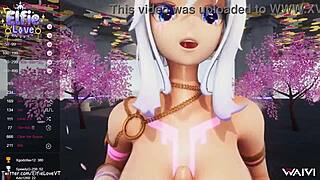 VR chat with titty-fucking and cumming on big tits