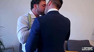 Gay sex with a roommate who wants to become famous