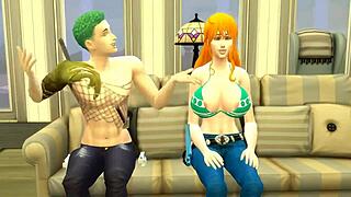 Beautiful latina gets her ass fucked in anime game
