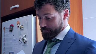 Gay sex with a roommate who wants to become famous