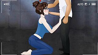 Animated porn game with big breasted women and deep throat scenes