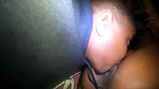 Black guy gets slim cock at a house party