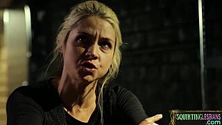 Lesbian scene with a military mistress and a prisoner in a hot and steamy full movie