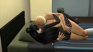 Small Chinese girl is a good prostitute and satisfies her client