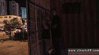 Young European beauty Goldie in outdoor BDSM action