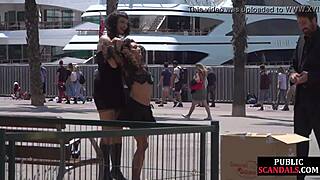 European public nudity and kinky spanking for BDSM enthusiasts